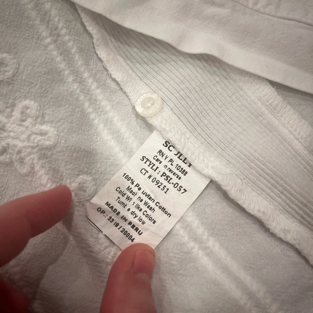 Scully White Floral Embroidered Blouse - Picture 10 of 15